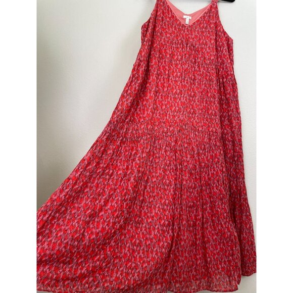 Joie Womens Large Tiered Sleeveless Maxi Dress Cotton V Neck - Picture 8 of 12